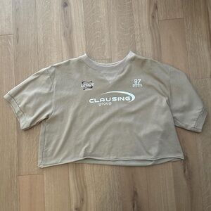 Clausing Group Beige Cropped Tee